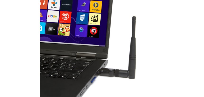 Hamlet Adattatore USB Wi-Fi 600Mbps Dual Band 5GHz + 2.4GHz standard 802.ac con antenna rimovibile