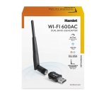 Hamlet Adattatore USB Wi-Fi 600Mbps Dual Band 5GHz + 2.4GHz standard 802.ac con antenna rimovibile