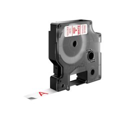DYMO D1 Standard - Red on White - 12mm