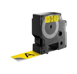 Nastro D1 standard 537180 - 24 mm x 7 mt - PL - nero/giallo - Dymo