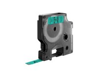 DYMO D1 - Standard Etichette - Nero su verde - 9mm x 7m