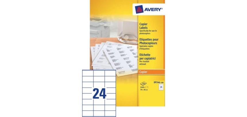 Etiquette pour photocopieur, 70 x 36 mm, blanc