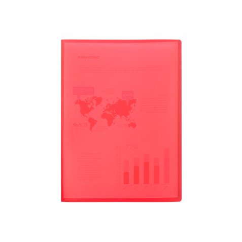 Protege-documents liderpapel 40 pochettes pp din a3        coloris rouge translucide