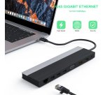 DLH Station d'accueil USB-C 4K triple affichage (DP / HDMI / VGA)