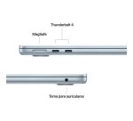 Apple MacBook Air Apple M M4 Portátil 34,5 cm (13.6") 16 GB 256 GB SSD Wi-Fi 6E (802.11ax) macOS Sequoia Azul
