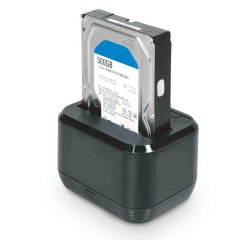Port Designs 900040 Station d'accueil de disques de stockage Noir
