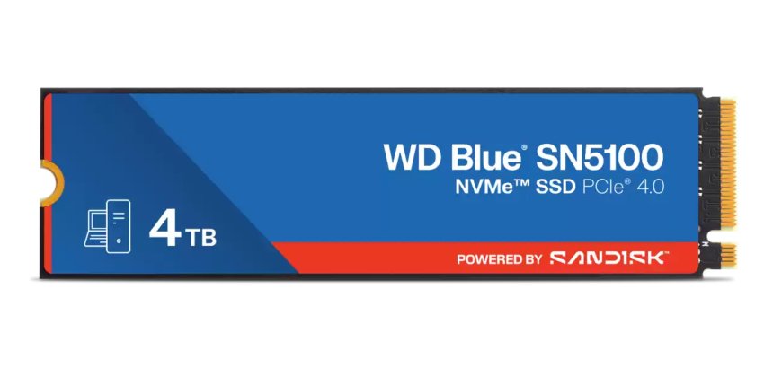 Western Digital WD Blue SN5100 4 TB M.2 PCI Express 4.0 NVMe QLC 3D NAND