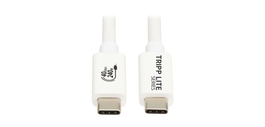 Tripp Lite U521-1P0M-WH câble USB USB4 Gen 2x2 1 m USB C 40 Gbit/s 240 W Blanc