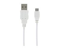 DLH Cable USB-A vers micro USB blanc 1m
