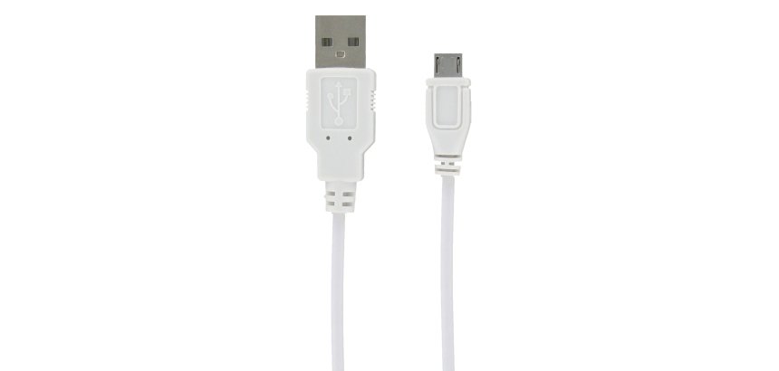 DLH Cable USB-A vers micro USB blanc 1m