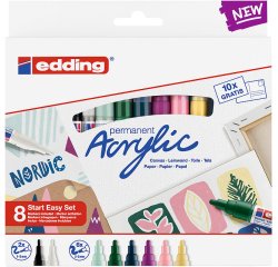 Marqueur edding start easy nordic pochette 8 unites