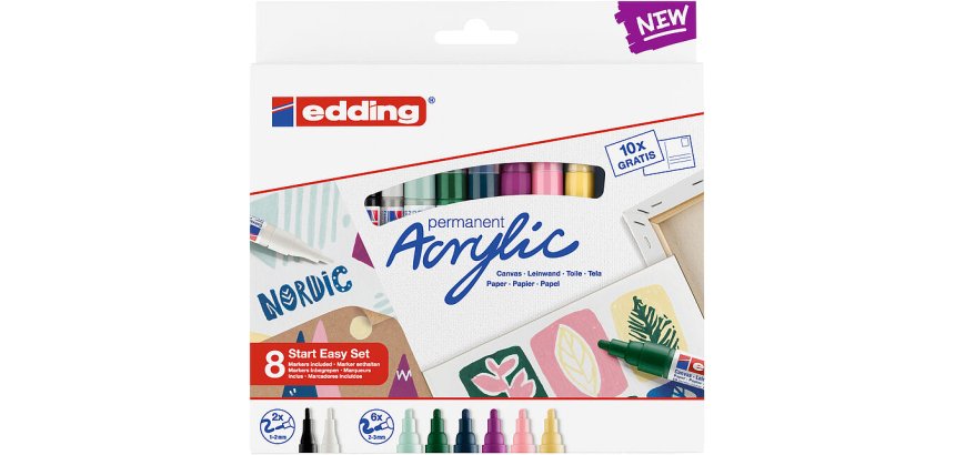 Marqueur edding start easy nordic pochette 8 unites