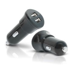 Mobilis Car Charger 2 USB Universal Negro Encendedor de cigarrillos Auto