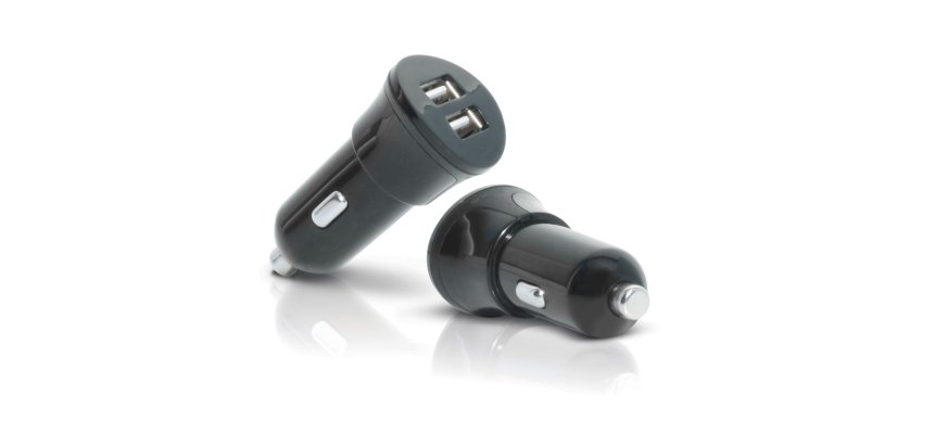 Mobilis Car Charger 2 USB Universal Negro Encendedor de cigarrillos Auto