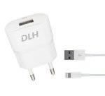 DLH Chargeur secteur USB-A 5W avec cable Apple Lightning pour iPhone