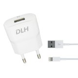 DLH CHARGEUR SECTEUR USB 5W AVEC CABLE APPLE LIGHTNING POUR IPHONE