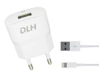 DLH Chargeur secteur USB-A 5W avec cable Apple Lightning pour iPhone