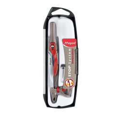 Boîte de compas Stop System, 3 pièces, rouge