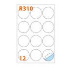 Markin 210R310 self-adhesive label Circle Permanent White 100 pc(s)