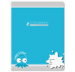 Cahier Conquerant Classique Agrafe 170X220 32P 90G Seyes 2.5Mm Assorti