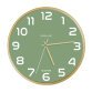 Pendule quartz Unilux baltic diamètre 31,5 cm hêtre  /  vert