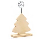 Porte-photos graine creative bois et clip metal forme      sapin 15x9x1cm coloris        naturel