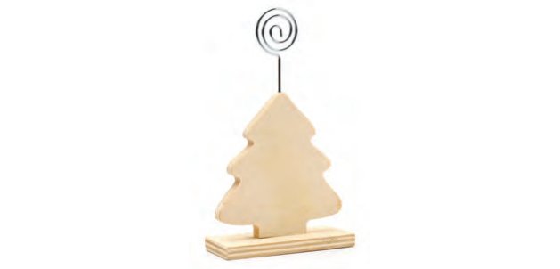 Porte-photos graine creative bois et clip metal forme      sapin 15x9x1cm coloris        naturel
