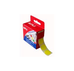 Boîte distributrice de 150 pastilles adhésives de couleur - Ø 15mm - Jaune