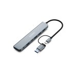 Urban Factory MHC70UF station d'accueil Avec fil USB 3.2 Gen 1 (3.1 Gen 1) Type-A + Type-C Gris