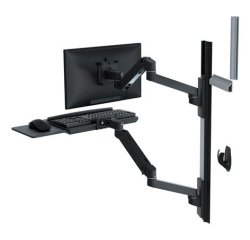 Ergotron LX Pro Series 45-696-292 support d'écran plat pour bureau 86,4 cm (34") Mur Noir