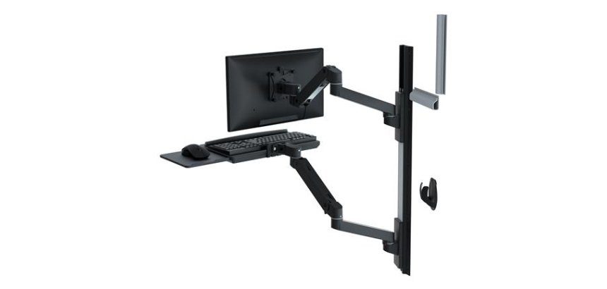 Ergotron LX Pro Series 45-696-292 support d'écran plat pour bureau 86,4 cm (34") Mur Noir