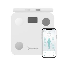 Techmade TM-SCALE2 personal scale Square White Electronic personal scale