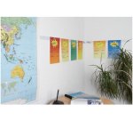 Bande metallique maul standard longueur 1m avec 4   aimants coloris blanc