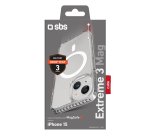 SBS Etui support Coque i Phone 15 Extreme 3 MagSafe , transparent