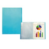 Protège-documents liderpapel polypropylène couverture flexible 60 pochettes fixes a4 210x297mm bleu translucide
