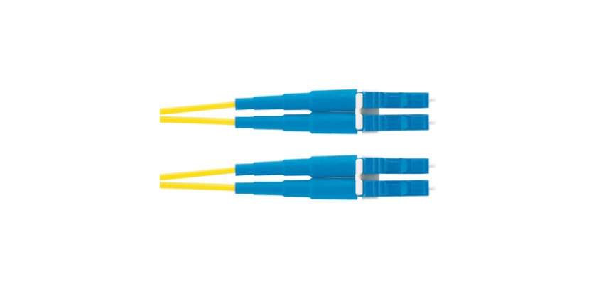 Panduit 1m OS2 LC Duplex Cable de fibra óptica e InfiniBand Azul, Amarillo