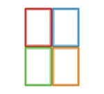 Étiquette avery adhésive 44x64mm cadre couleur ultra-résistante boîte 16 unités