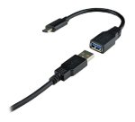 MCL USB31-CM/AFCE câble USB USB 3.2 Gen 1 (3.1 Gen 1) 0,17 m USB C USB A Noir