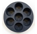 Muitomas Stampo per muffin per friggitrice ad aria in silicone nero