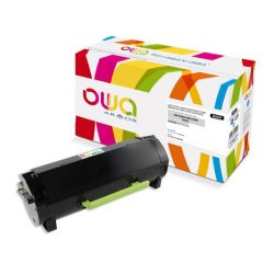 Toner remanufacturé OWA - haute capacité - Noir - pour LEXMARK 50F2U00, 50F2U0E