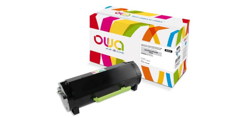 Toner remanufacturé OWA - haute capacité - Noir - pour LEXMARK 50F2U00, 50F2U0E