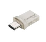 Transcend JetFlash 890 32GB lecteur USB flash 32 Go USB Type-A / USB Type-C 3.2 Gen 1 (3.1 Gen 1) Noir, Argent