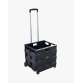 Casier Trolley pliable en polypropylène - Dimensions ouvert L42 x H38 x P40 cm Noir