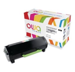 Toner remanufacturé OWA - haute capacité - Noir - pour LEXMARK 50F2H00, 50F2H0E