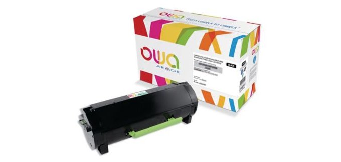 Toner remanufacturé OWA - haute capacité - Noir - pour LEXMARK 50F2H00, 50F2H0E