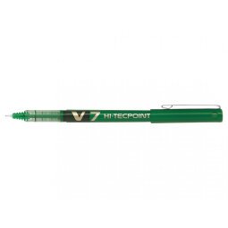 Stylo Roller pointe tubulaire 0,7 mm encre liquide Verte HI-TECPOINT BX-V7