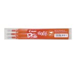 Recharge roller pilot frixion clicker écriture moyenne 0.5mm encre effaçable coloris orange set de 3 unités