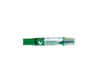 Marqueur pilot v-board master recycle effacable a sec et    rechargeable pointe biseautee large 6 mm coloris vert