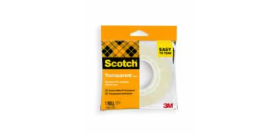 Nastro adesivo 508 -confezionato singolarmente -  19 mm x 33 m - PP - trasparente - Scotch - Conf. 8 rotoli