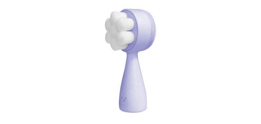 Muitomas FACEBRUSHVL spazzola per la pulizia del viso Spazzola per massaggi Viola, Bianco